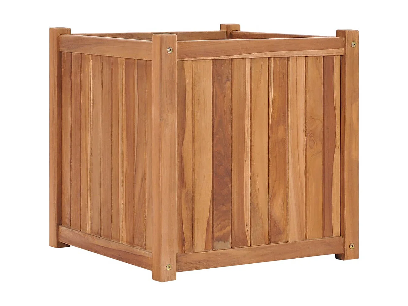 Arriate de madera maciza de teca 50x50x50 cm