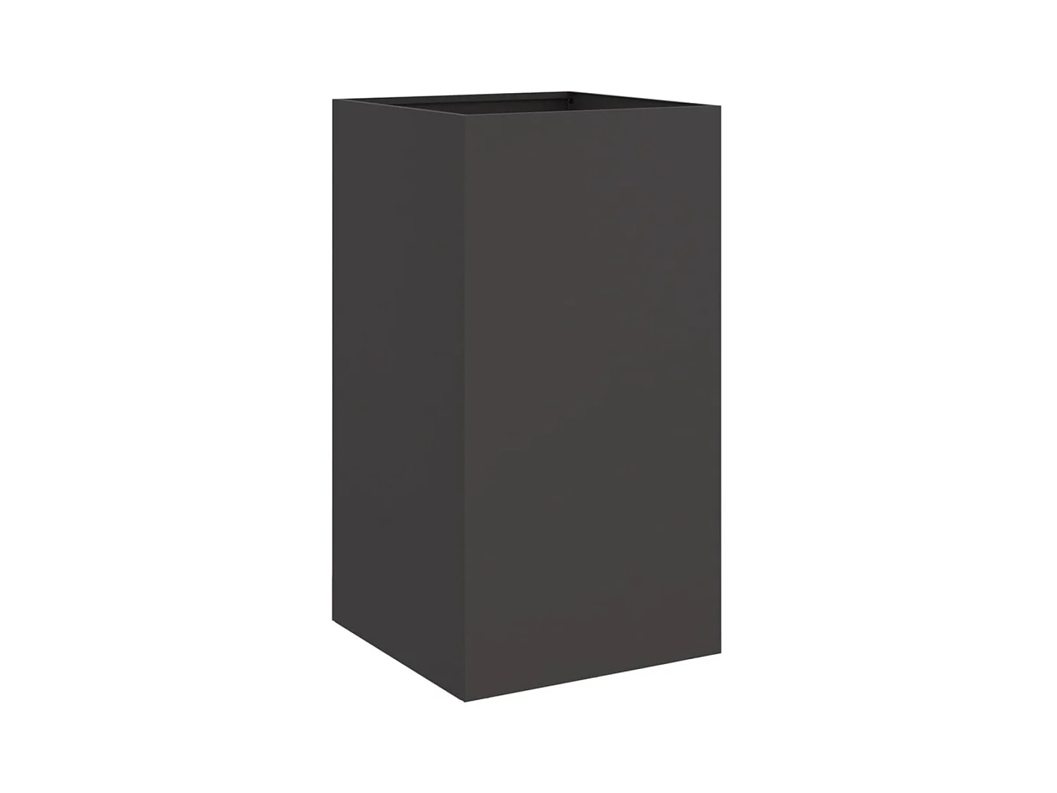 Jardinera de acero laminado en frío negro 42x38x75 cm