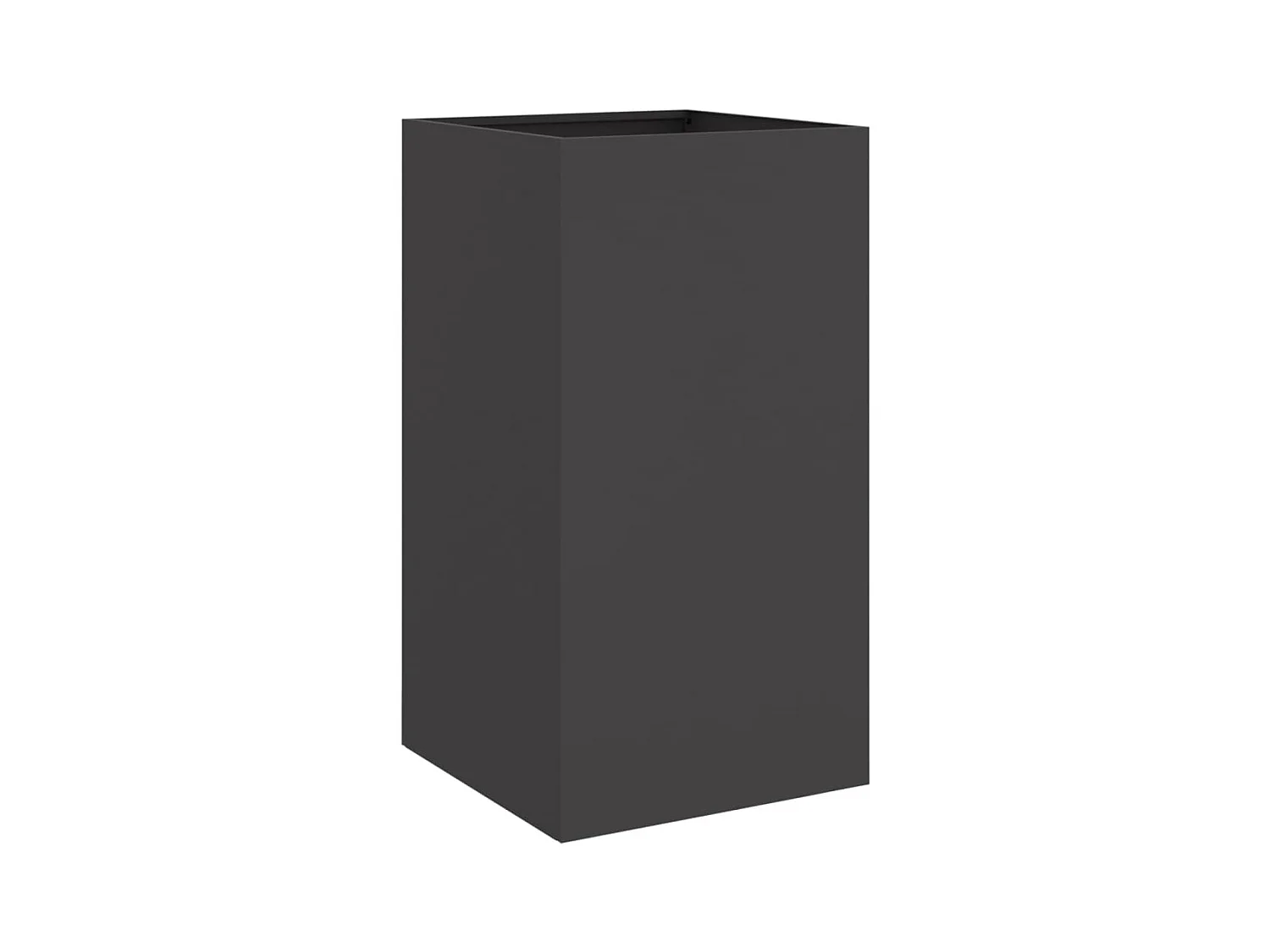 Jardinera de acero laminado en frío negro 42x38x75 cm