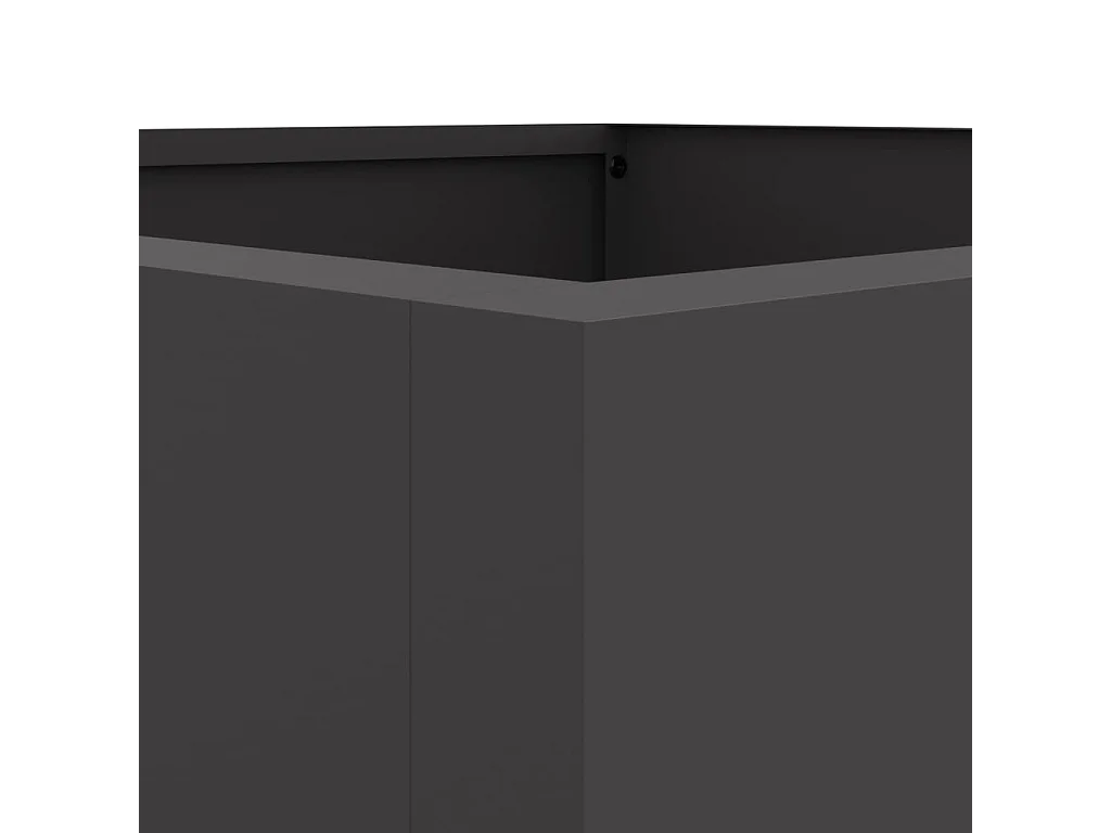 Jardinera de acero laminado en frío negro 42x38x75 cm