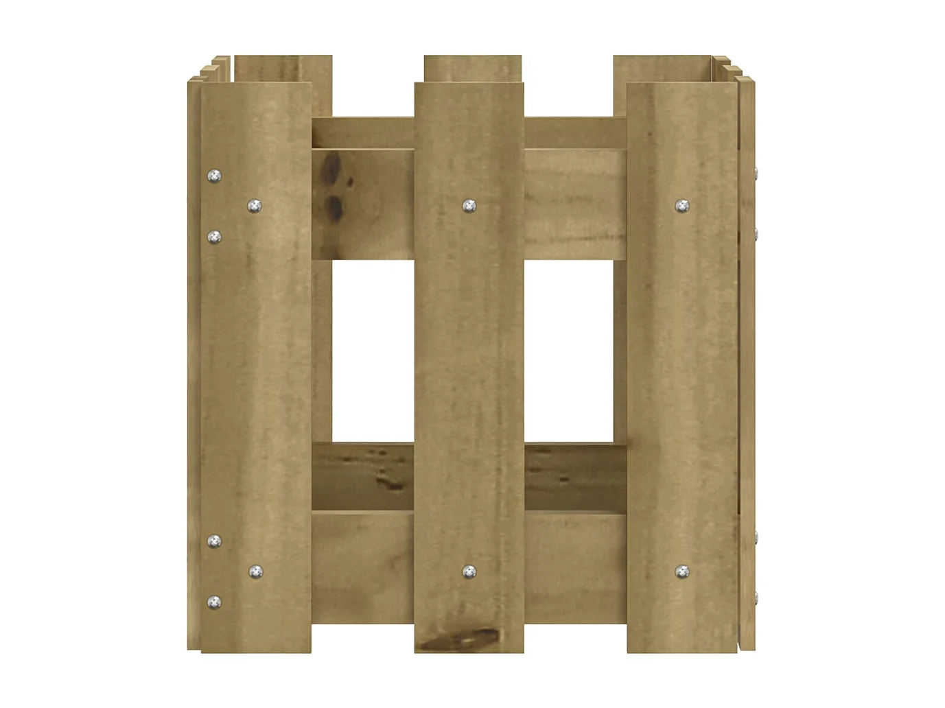 Jardinera diseño de valla madera de pino impregnada 30x30x30 cm