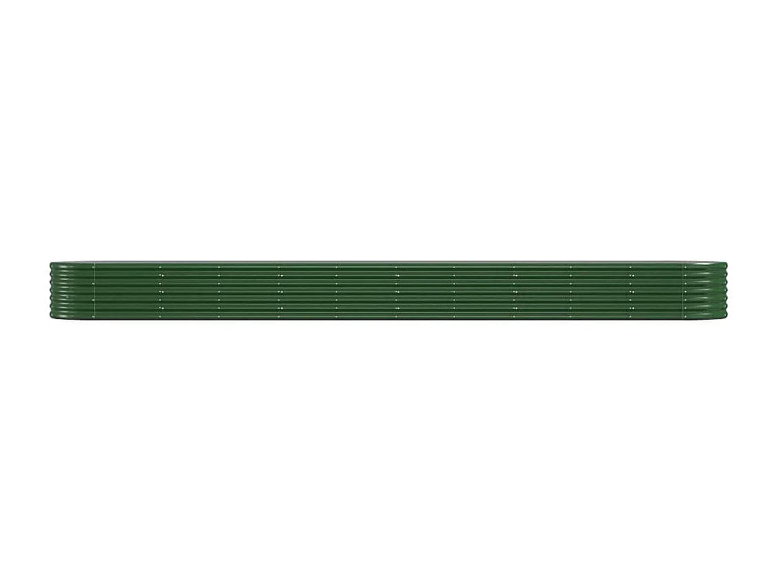 Jardinera arriate acero recubrimiento polvo verde 440x80x36 cm