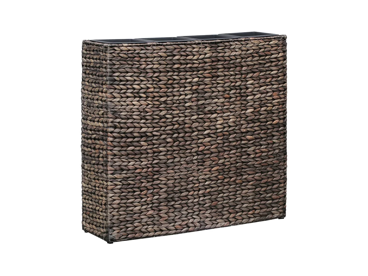 Lit surélevé de jardin avec 4 pots Jacinthe d'eau  Marron