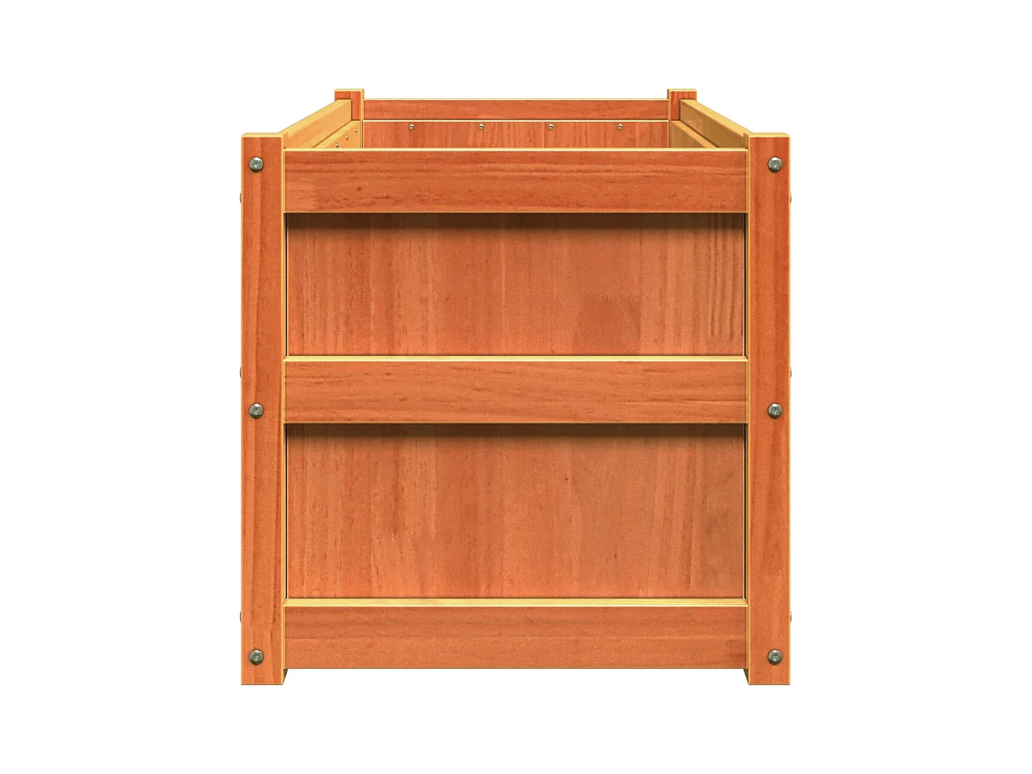 Jardinière cire marron 90x50x50 cm bois de pin massif
