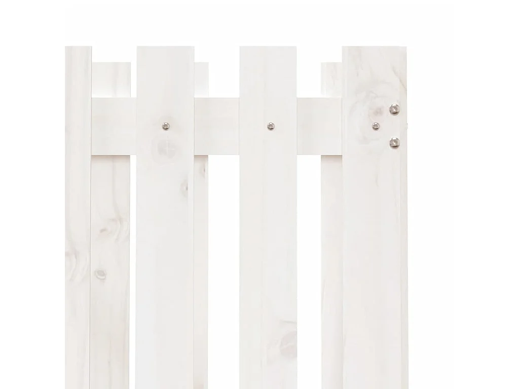 Jardinière avec design de clôture blanc 70x70x70 cm pin massif