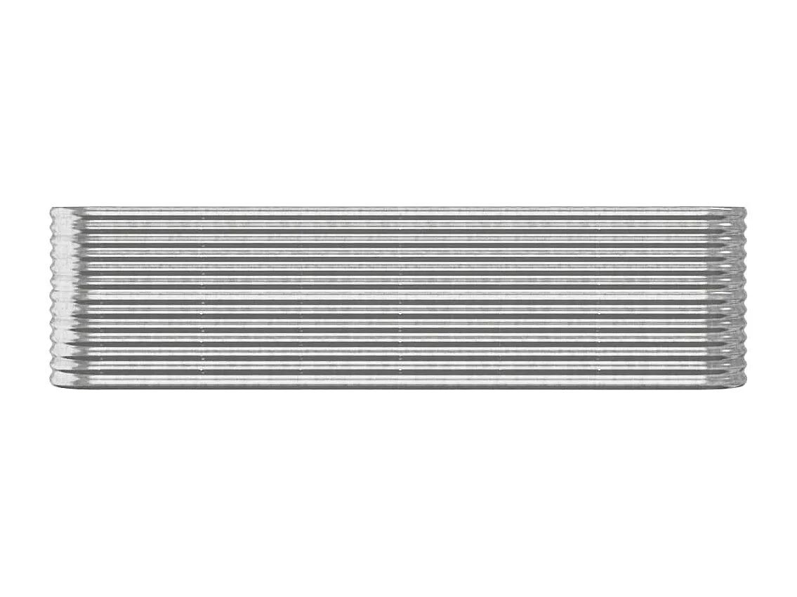 Lit surélevé de jardin Acier enduit de poudre Argenté