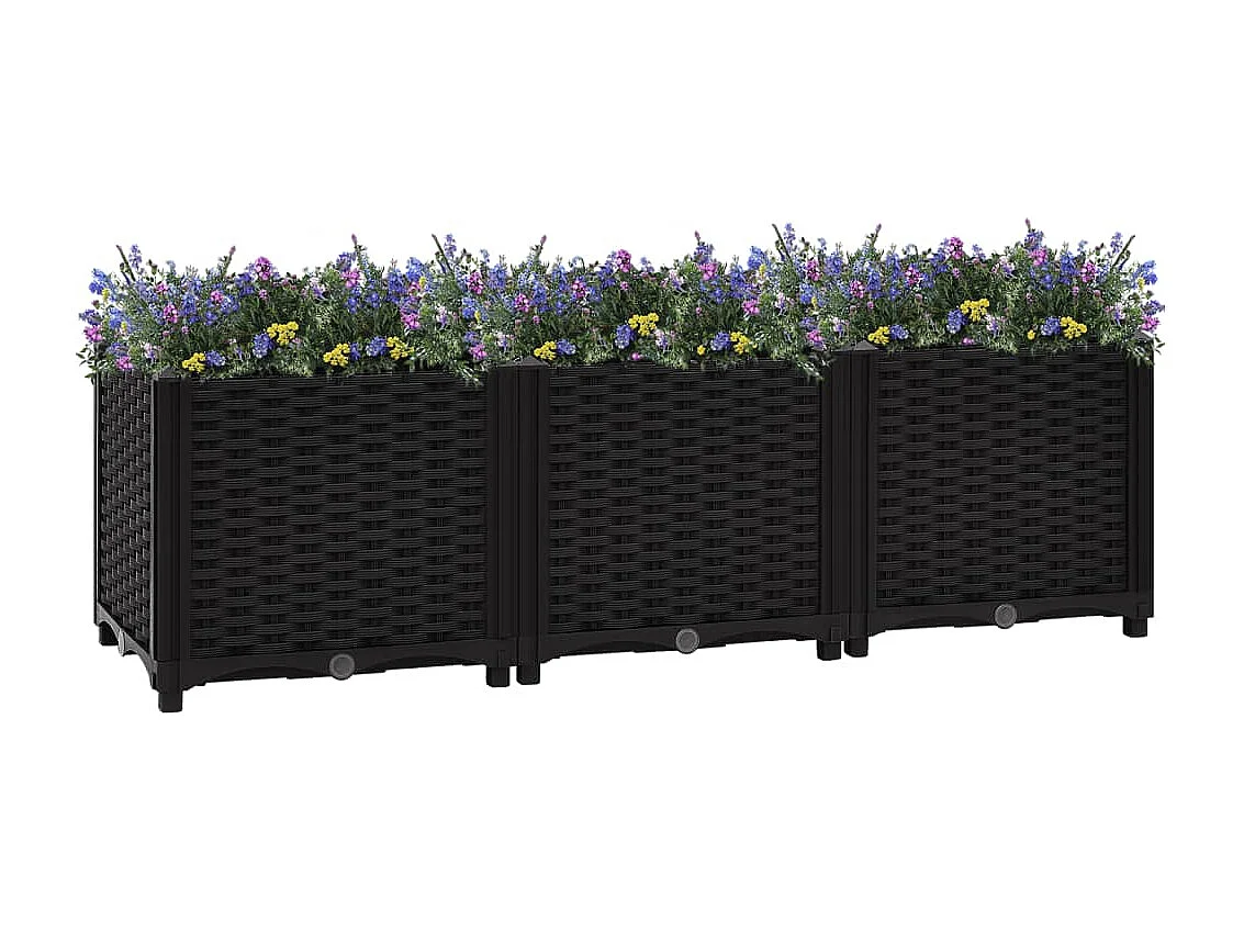 Canteiro elevado 120x40x38 cm polipropileno