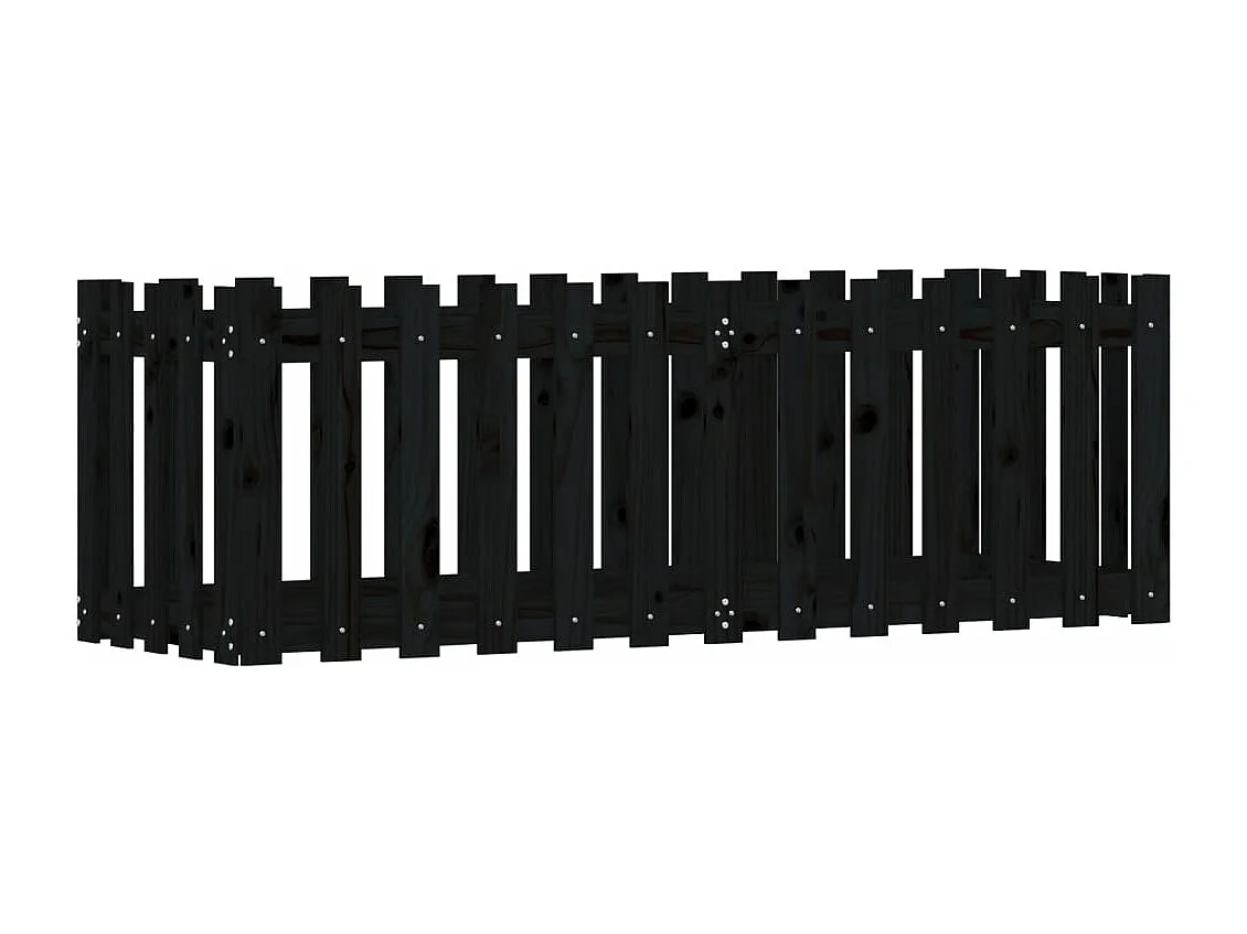 Lit surélevé de jardin design de clôture 150x50x50cm pin massif