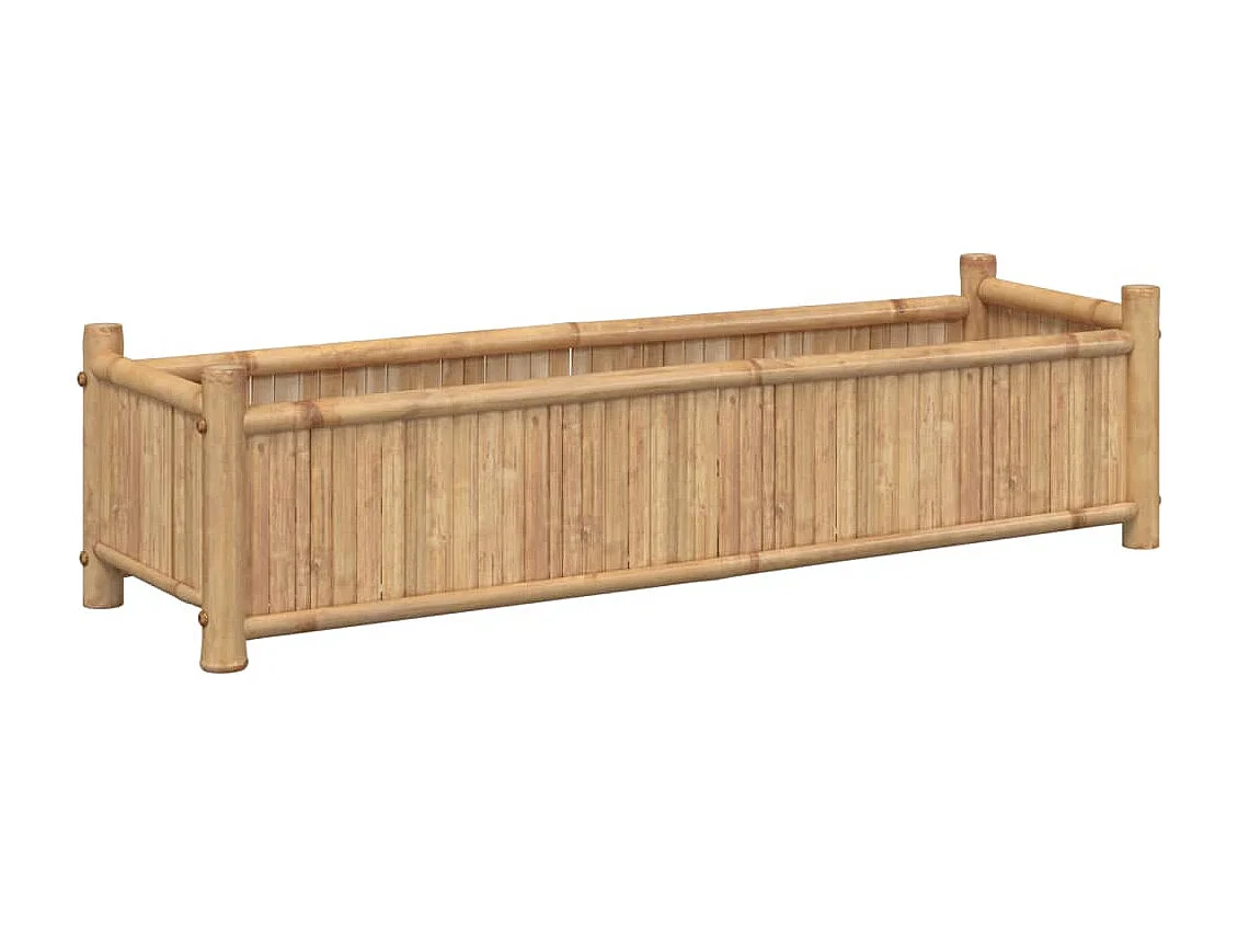 Jardinière 100x30x25 cm bambou