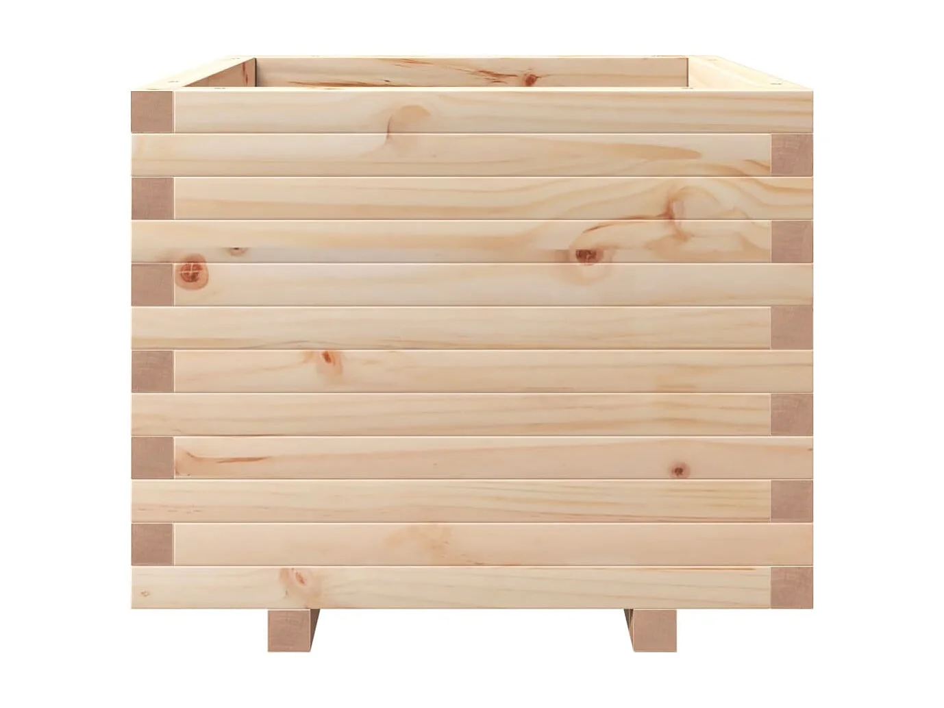 Vaso/floreira de jardim 60x60x49,5 cm madeira de pinho maciça