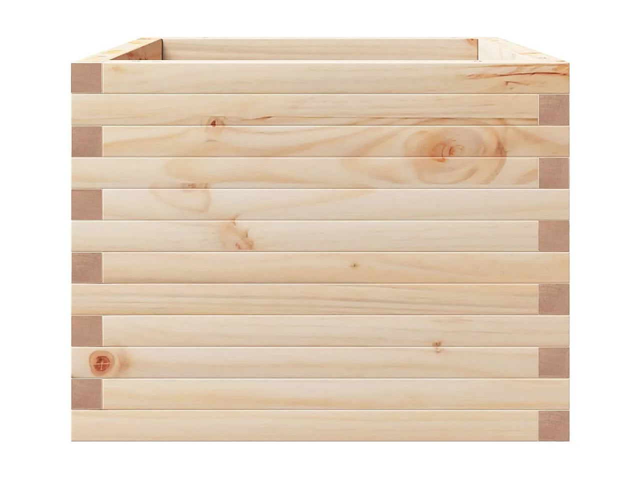 Vaso/floreira de jardim 60x60x49,5 cm madeira de pinho maciça