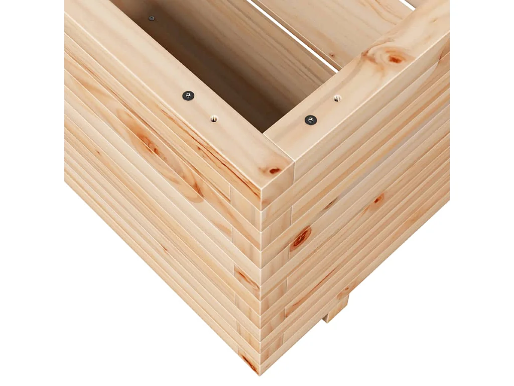 Vaso/floreira de jardim 60x60x49,5 cm madeira de pinho maciça