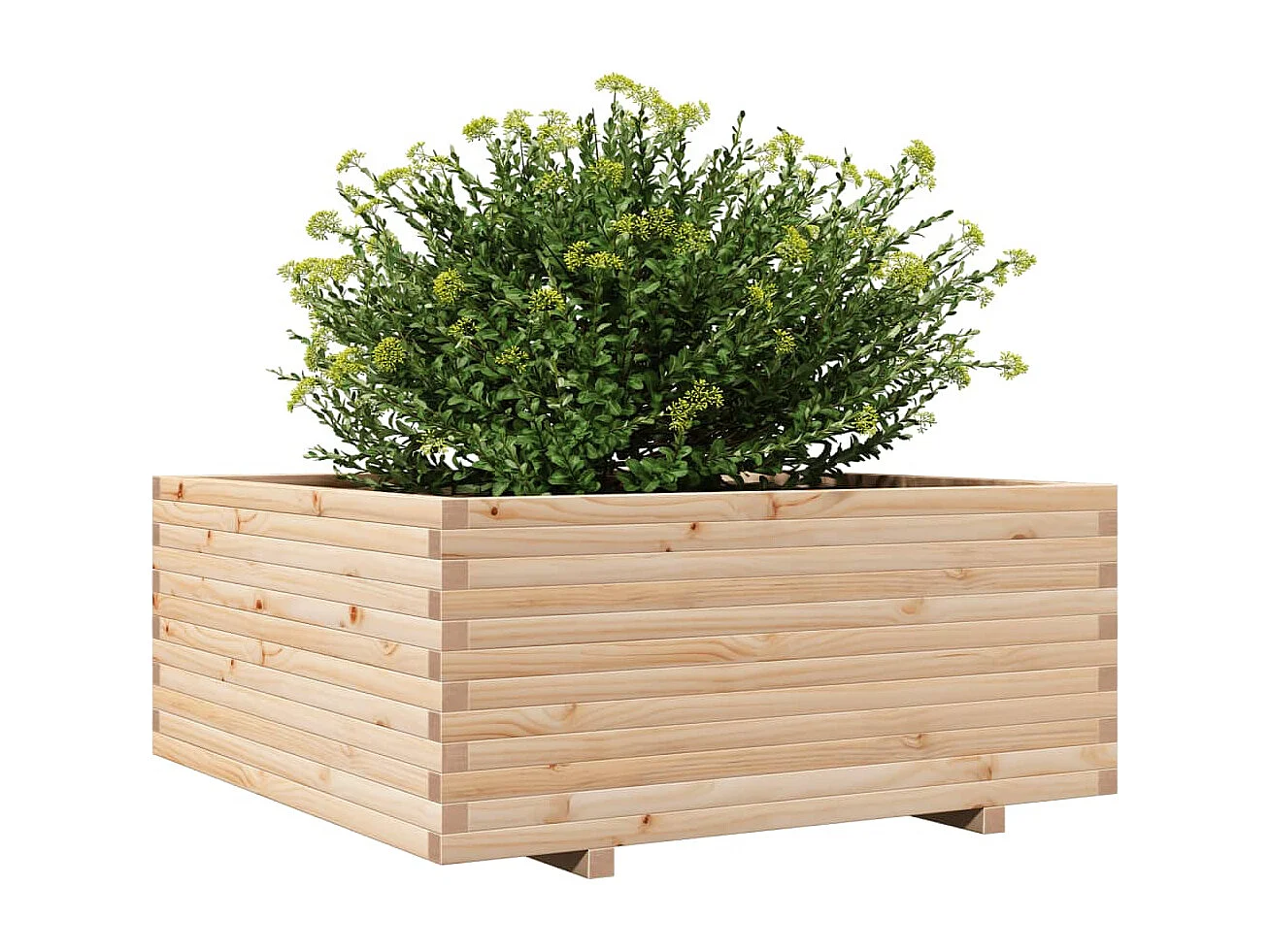 Vaso/floreira de jardim 110x1100x49,5 cm madeira pinho maciça