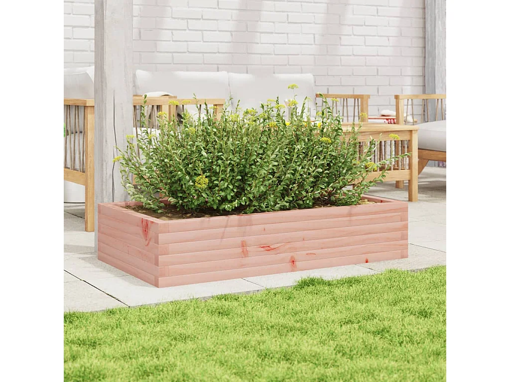 Vaso/floreira de jardim 110x60x23 cm madeira de douglas maciça