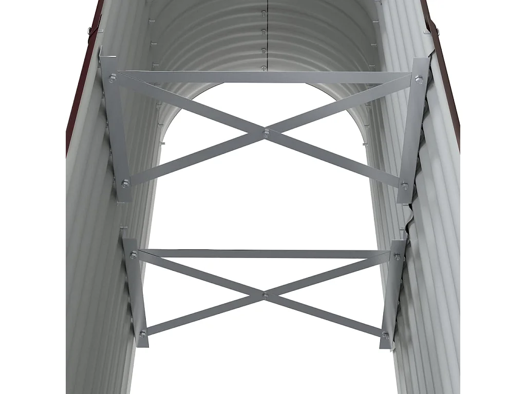 Lit surélevé de jardin Acier enduit de poudre marron