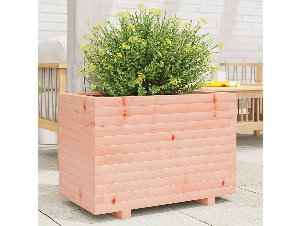 Vaso/floreira de jardim 70x40x49,5 cm madeira de douglas maciça