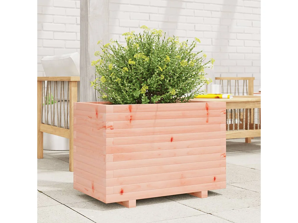 Vaso/floreira de jardim 70x40x49,5 cm madeira de douglas maciça