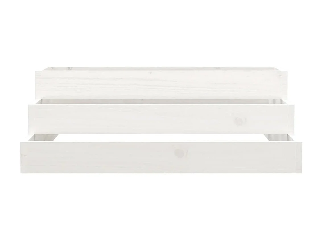 Vaso/floreira 80x80x27 cm pinho maciço branco