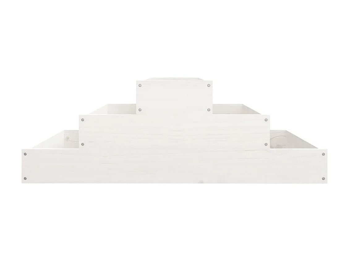 Vaso/floreira 80x80x27 cm pinho maciço branco