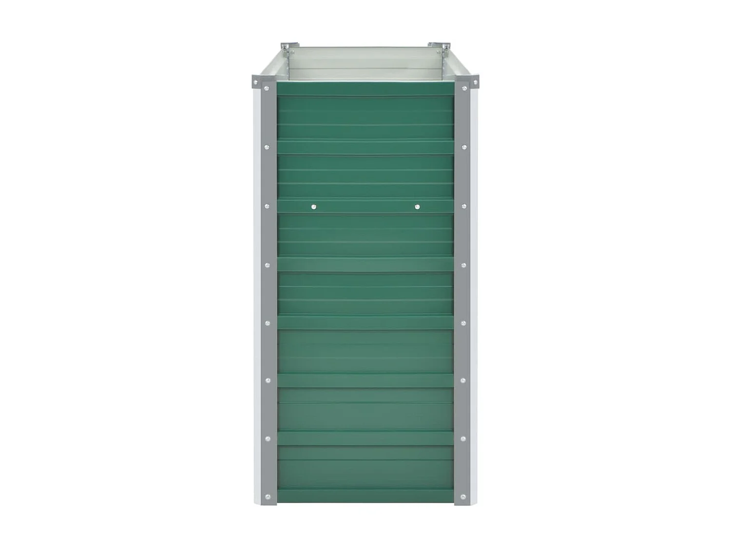Arriate de jardín de acero galvanizado verde 160x40x77 cm