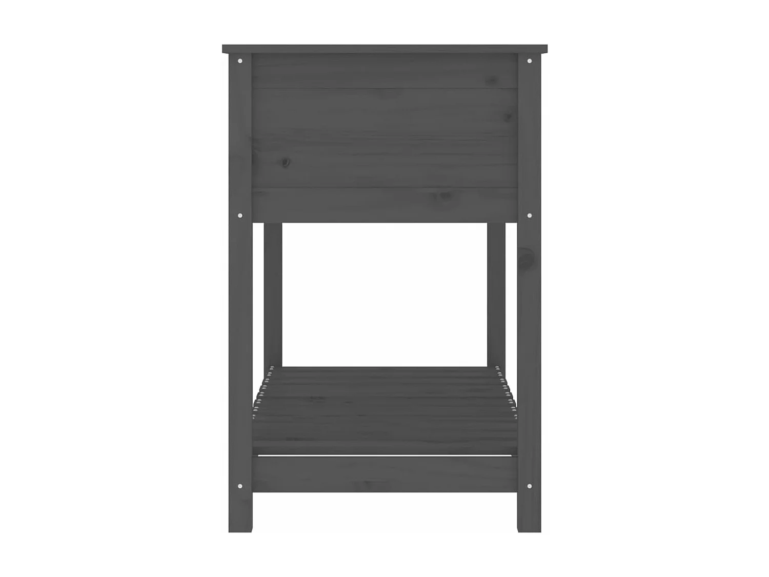 Jardinière avec étagère Gris 111,5x54x81 cm Bois massif de pin