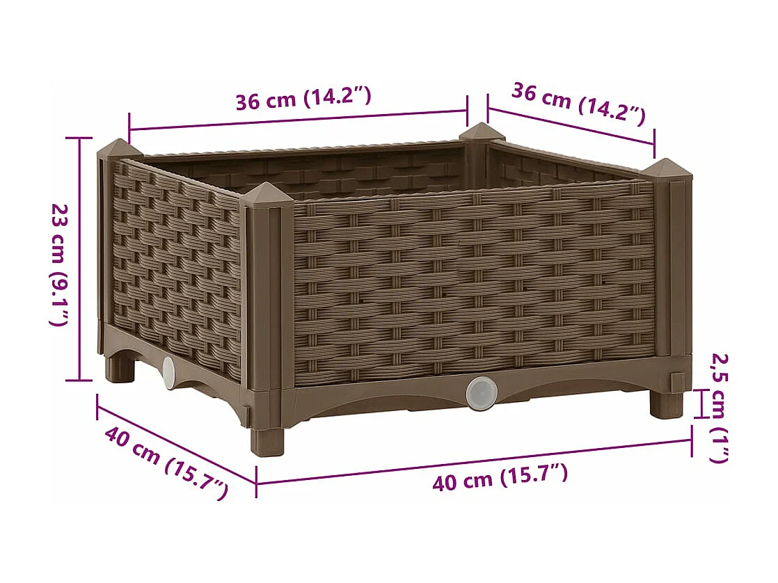 Arriate 40x40x23 cm polipropileno