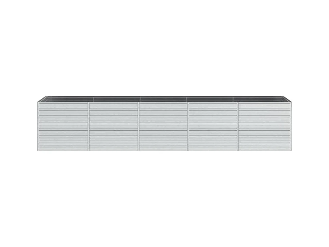 Lit surélevé de jardin 400x80x77 cm Acier galvanisé Argenté