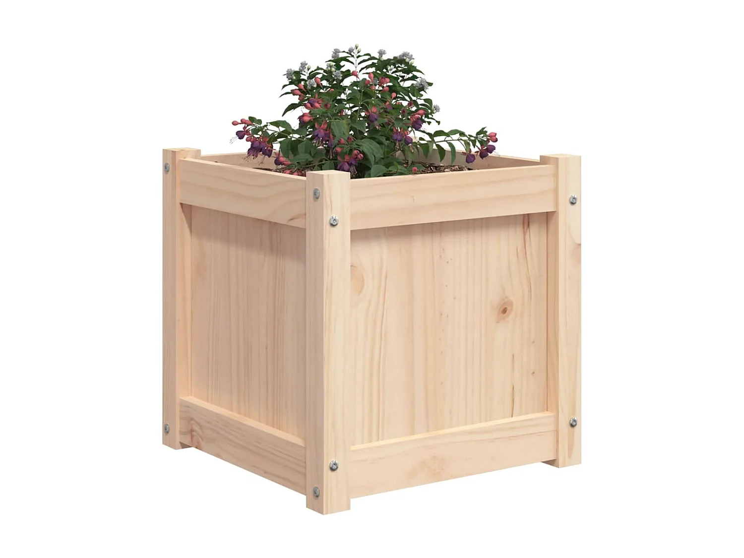 Jardinière 40x40x40 cm bois de pin massif