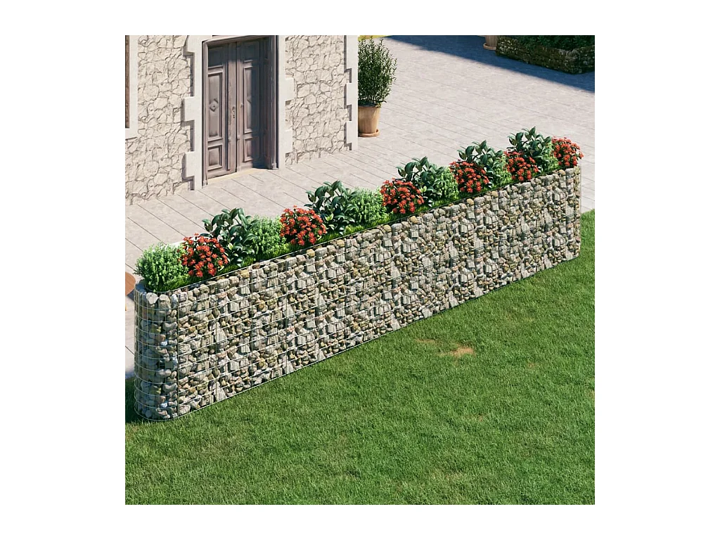 Lit surélevé à gabion Fer galvanisé 540x50x100 cm