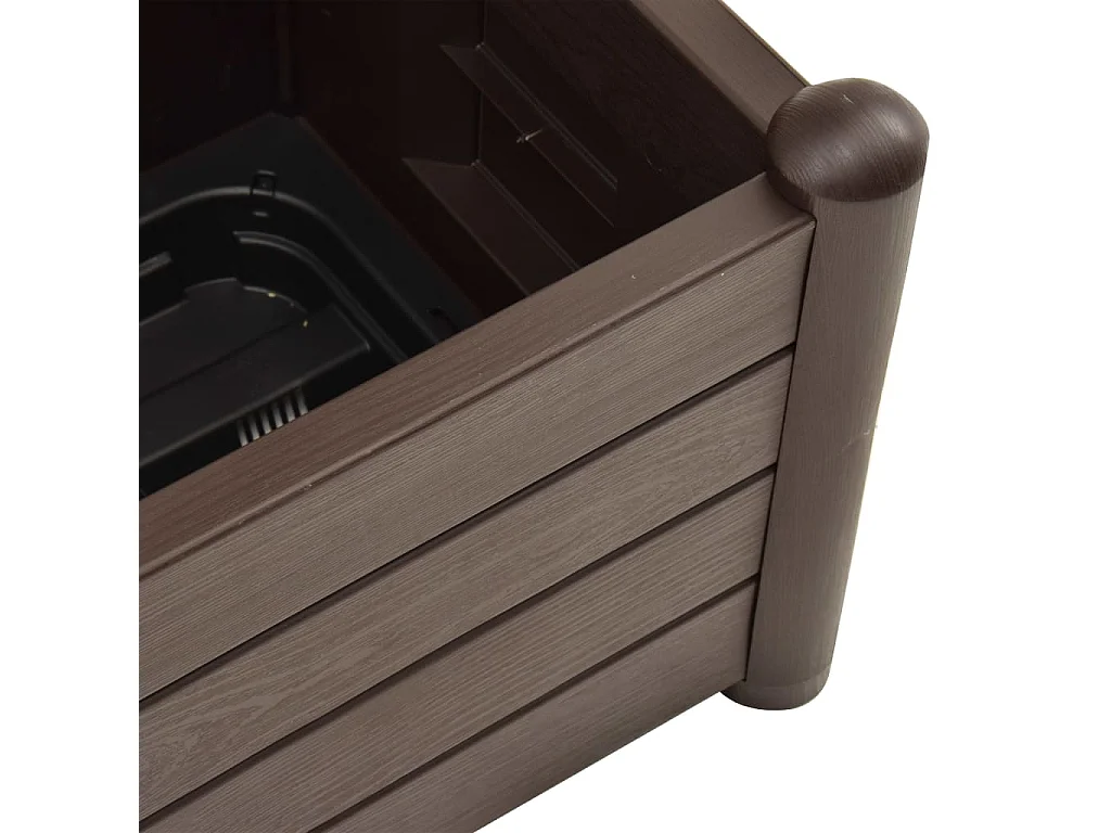 Jardinière avec treillis 43x43x142 cm PP Moka