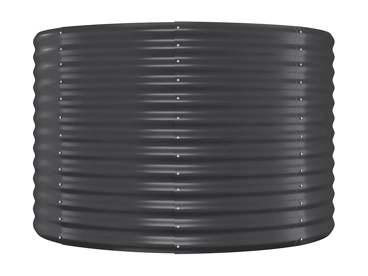 Canteiro elevado jardim 100x100x68 aço revestido a pó antracite