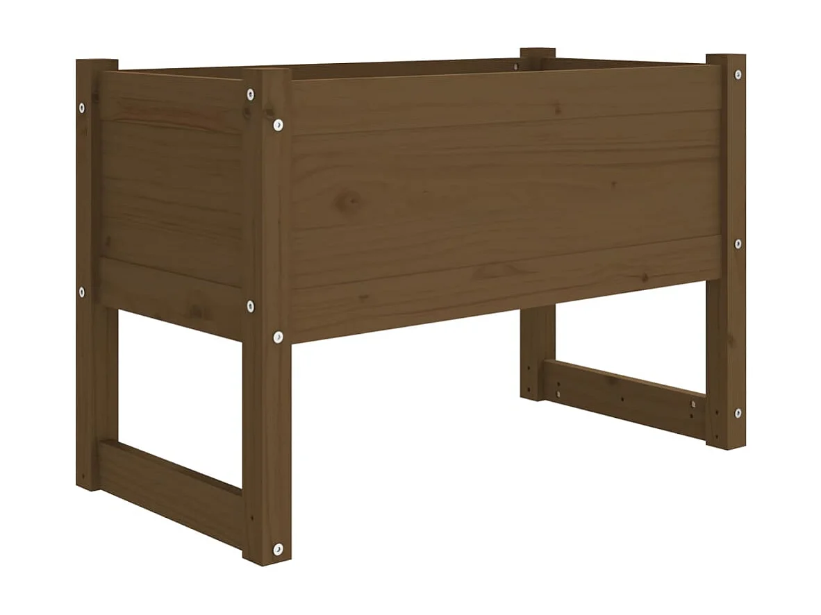 Jardinière Marron miel 78x40x52 cm Bois massif de pin