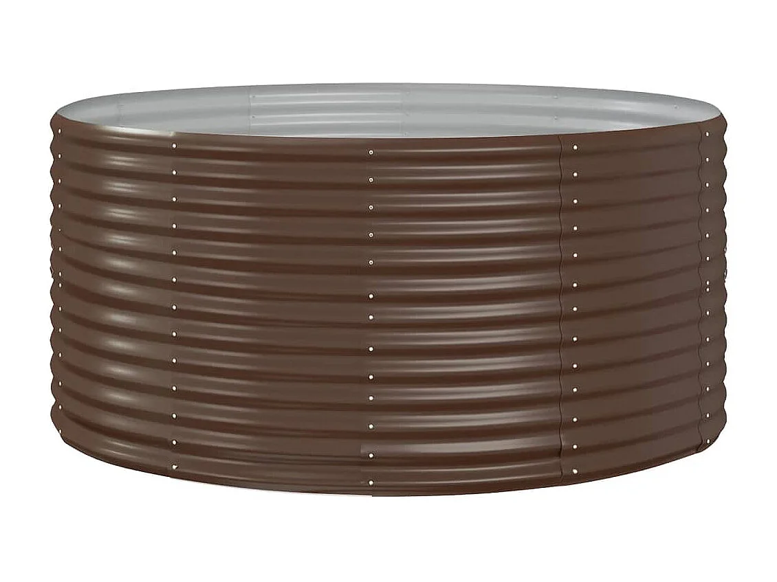 Jardinera acero con recubrimiento en polvo marrón 140x140x68 cm