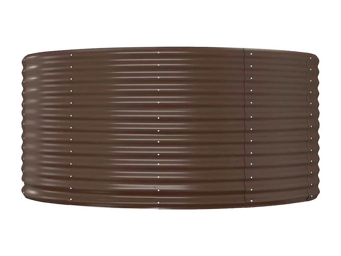 Jardinera acero con recubrimiento en polvo marrón 140x140x68 cm