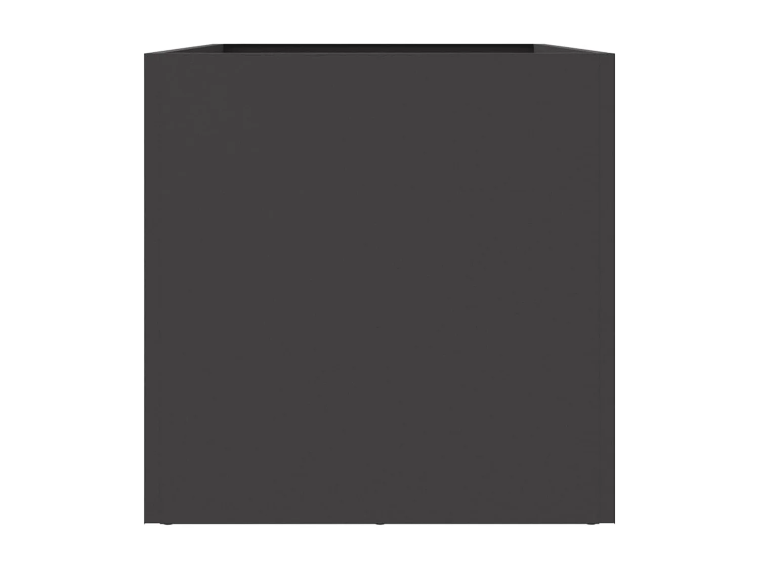 Vaso/floreira 62x30x29 cm aço laminado a frio preto