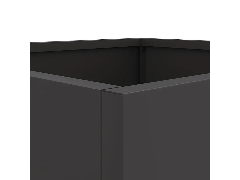 Vaso/floreira 32x27,5x75 cm aço laminado a frio preto