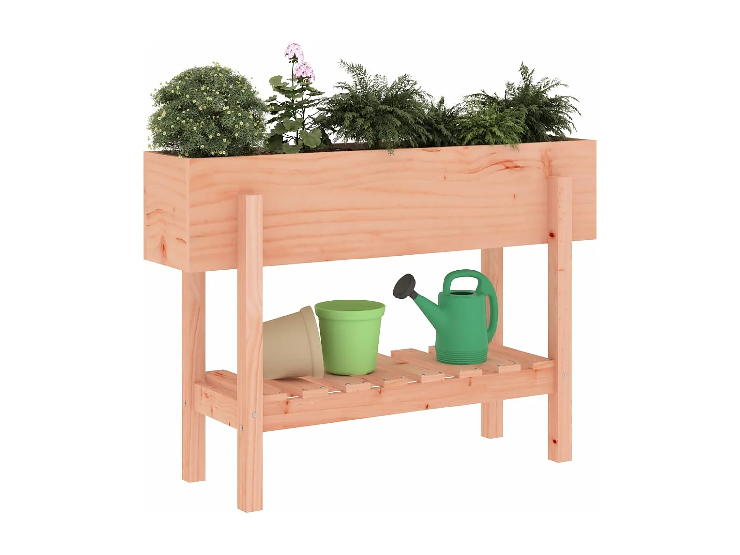 Arriate elevado jardín madera maciza abeto Douglas 101x30x69 cm