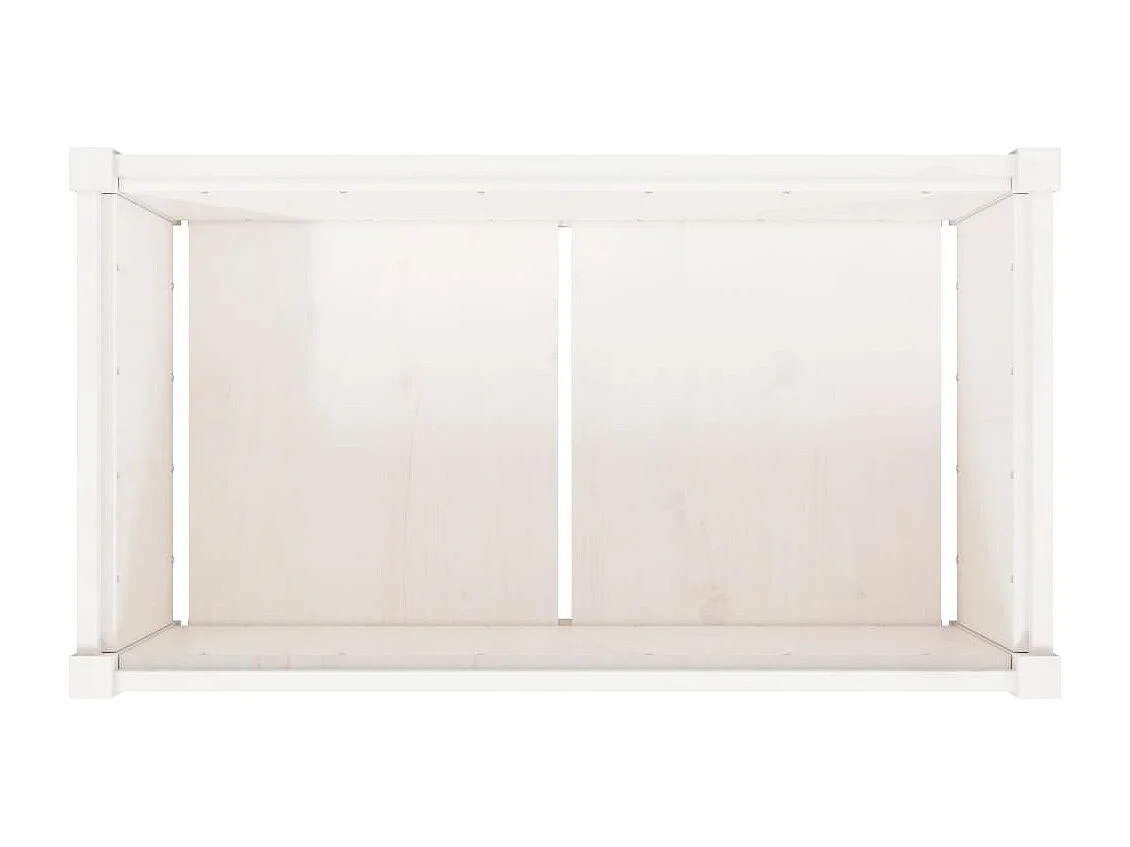 Vaso/floreira de jardim 90x50x50 cm pinho maciço branco