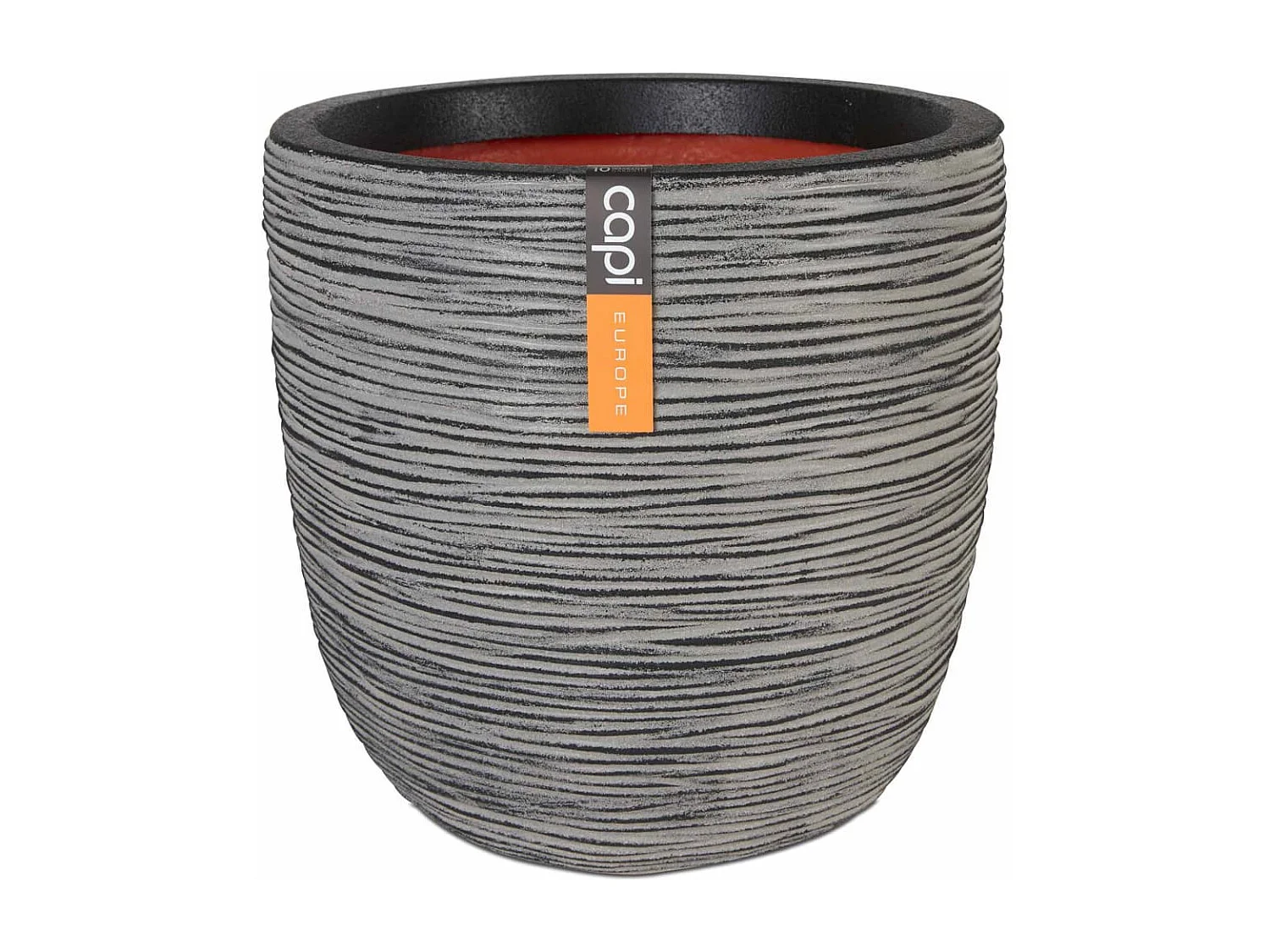 Vaso oval  Rib 43x41 cm antracite KOFZ933