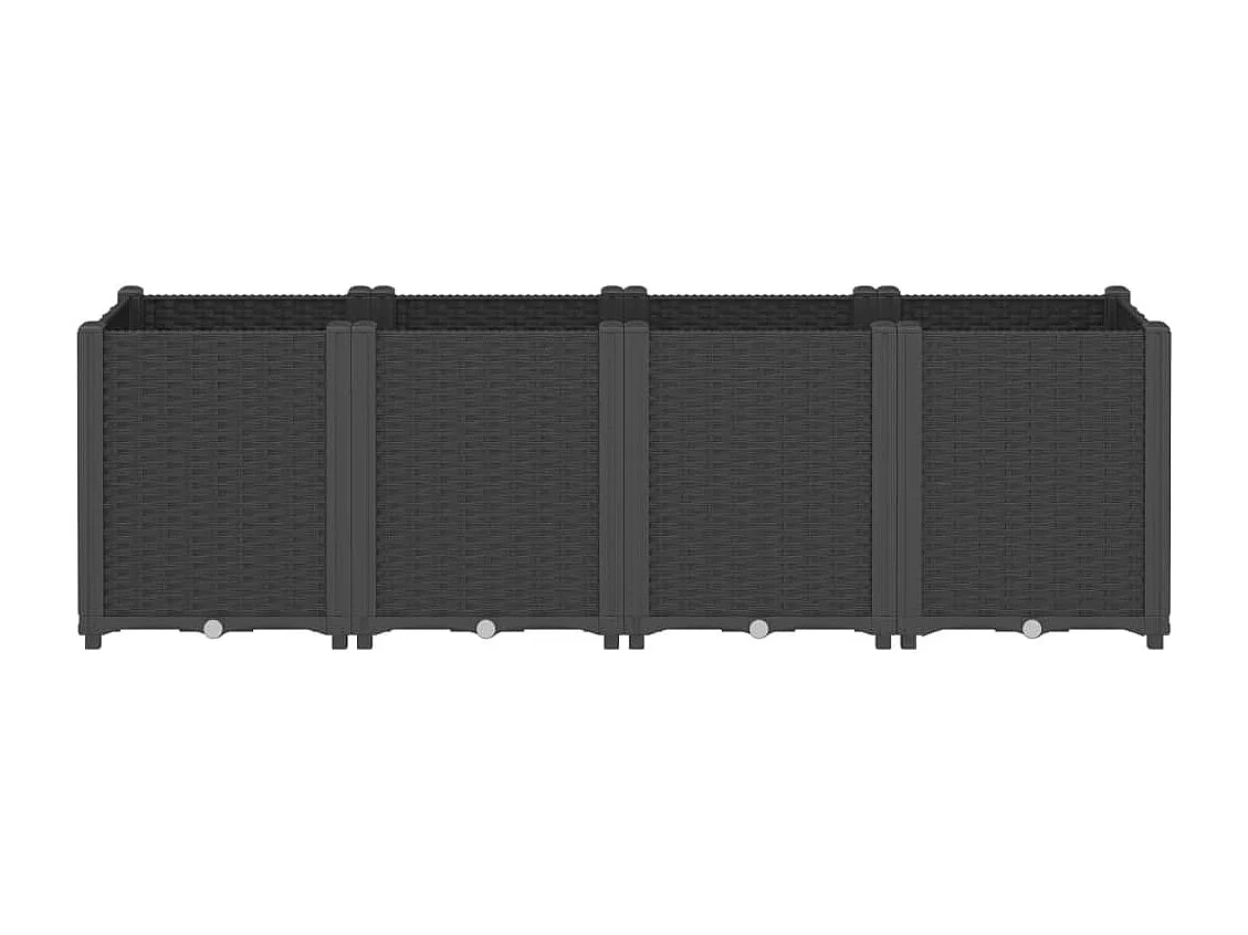 Jardinière noir 160x40x53 cm polypropylène