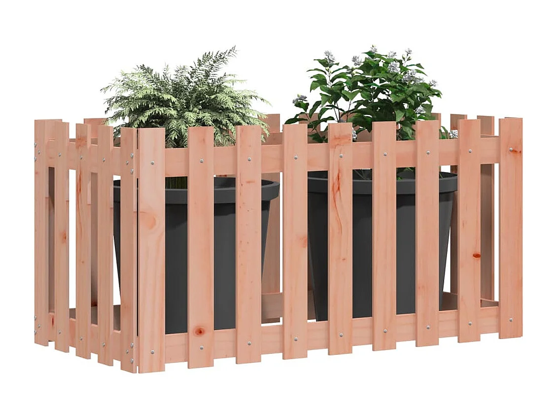 Arriate elevado jardín valla madera maciza Douglas 100x50x50 cm