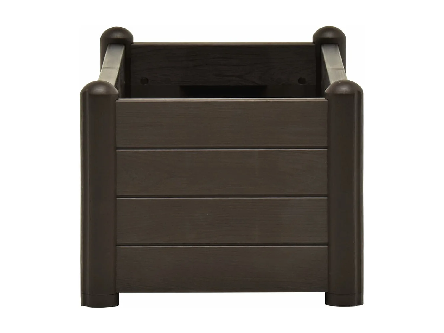 Canteiro elevado para jardim PP 100x43x35 cm moca