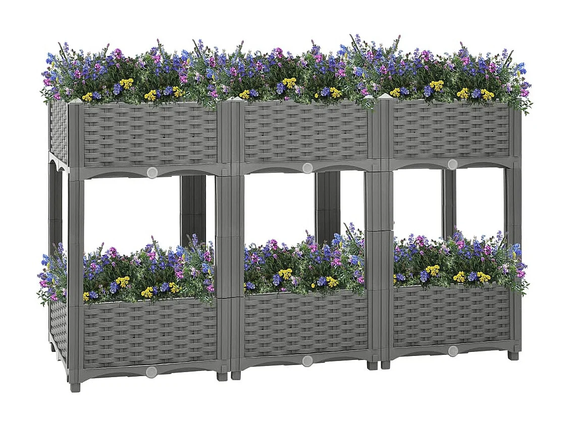 Canteiro elevado 120x40x71 cm polipropileno