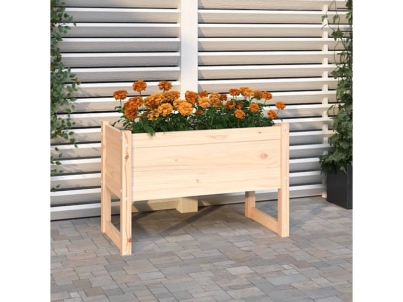 Vaso/floreira 78x40x52 cm madeira de pinho maciça