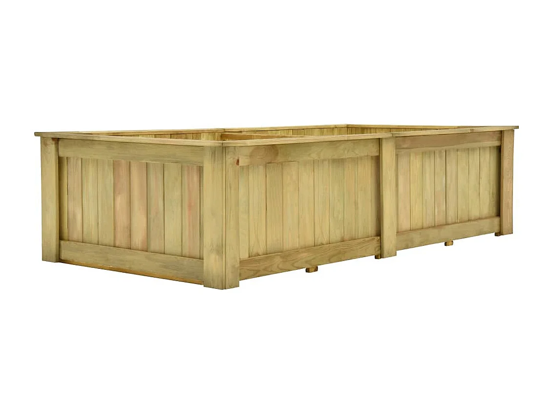 Arriate de madera de pino impregnada 196x100x50 cm