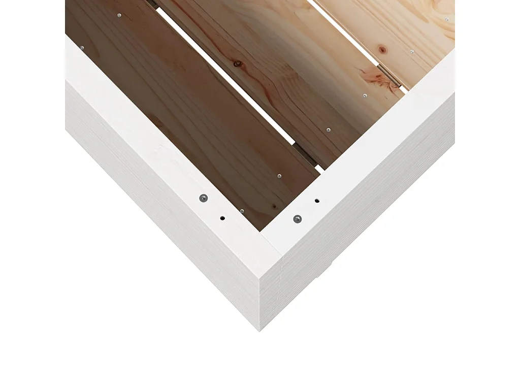 Vaso/floreira de jardim 110x60x72 cm pinho maciço branco