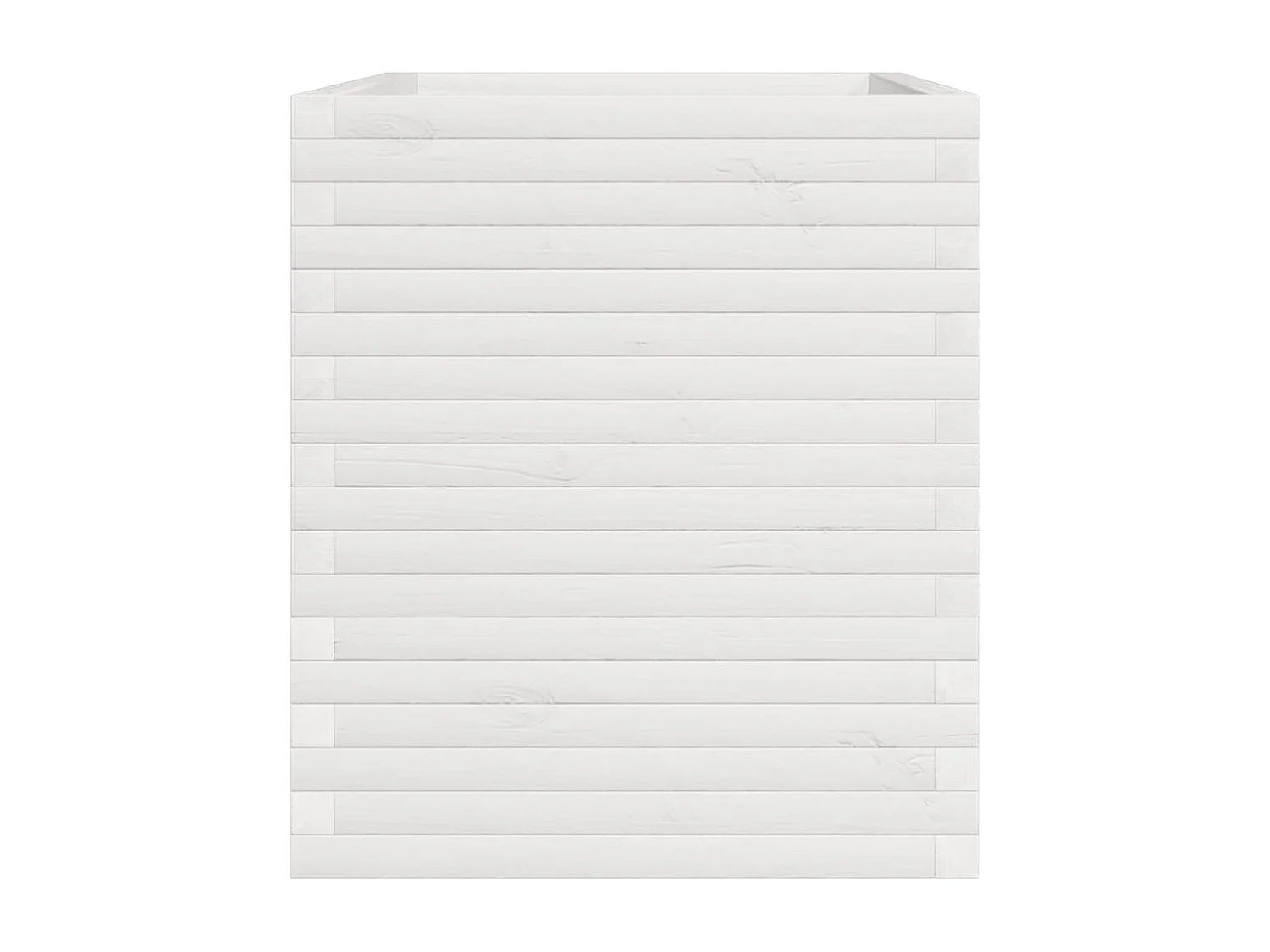 Jardinière blanc 110x60x72 cm bois de pin massif