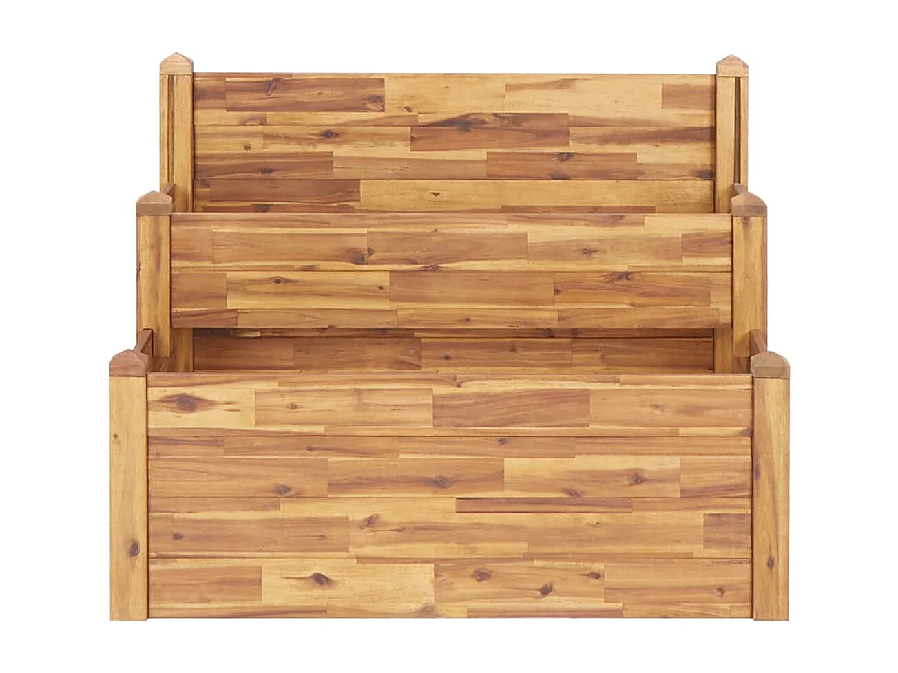 Jardinière sur 2 niveaux 110x75x84 cm Bois massif d'acacia