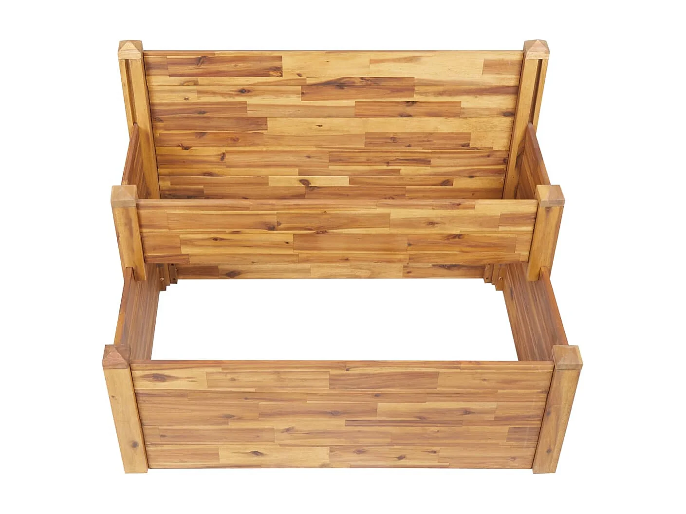 Jardinière sur 2 niveaux 110x75x84 cm Bois massif d'acacia