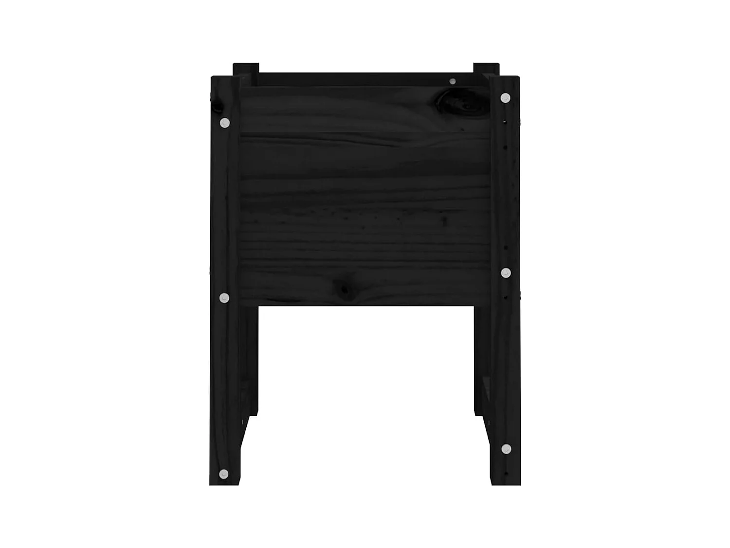 Vaso/floreira 40x40x52,5 cm pinho maciço preto